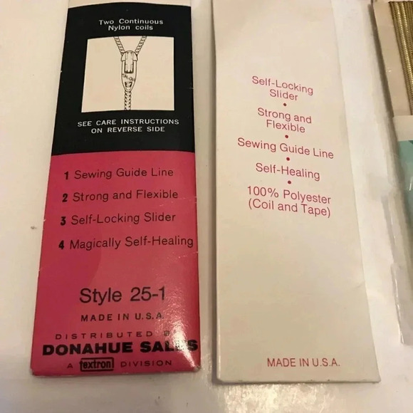 NEW Vintage Lot Ric Rick Rack Edging Zig Zag Trim Wrights Edge Tape Zippers Lot - Picture 5 of 13